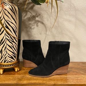 Lucky Brand Suede Wedge Booties
